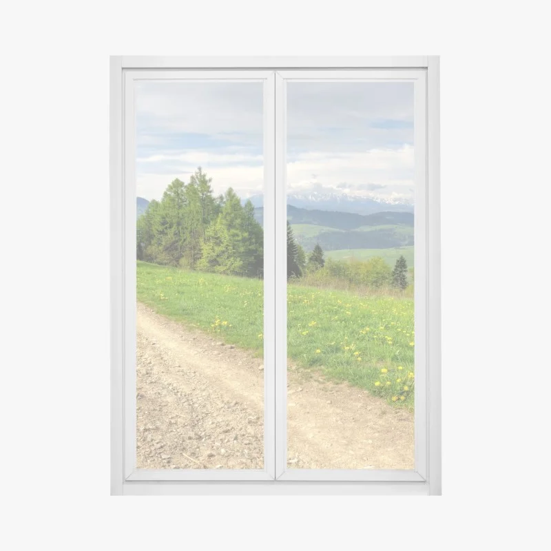 Window decal Gorce Mountains spring trail
