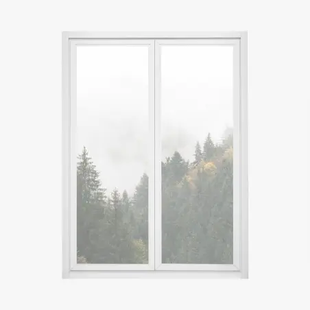 Window decal misty mountain forest with fog • Wallissimo®