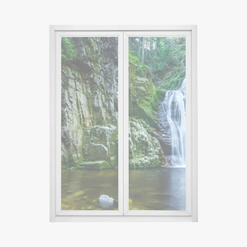 Window decal Kamienczyk waterfall in Karkonosze