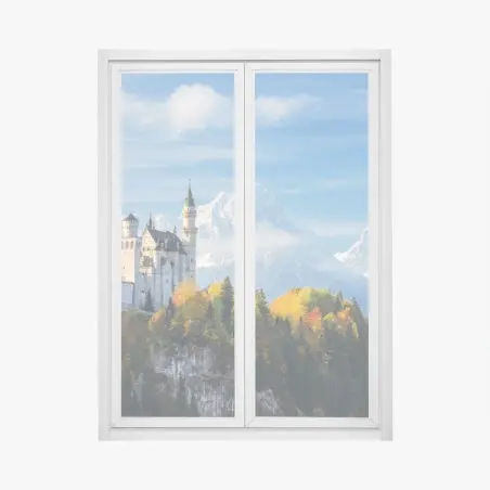 Window decal fairytale castle in the Alps • Wallissimo®