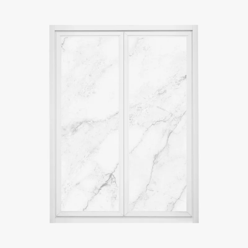 Window decal white marble texture with gray veins