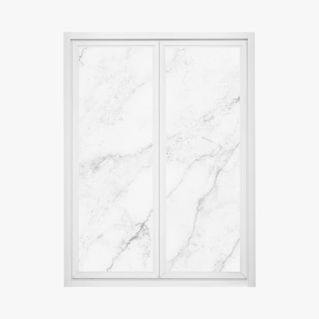 Window decal white marble texture with gray veins • Wallissimo®