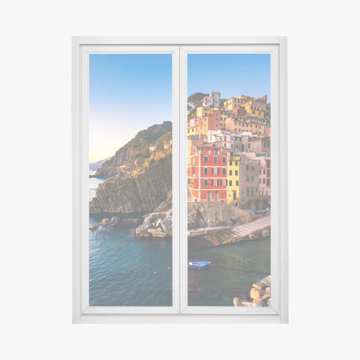 Window decal sunset over Riomaggiore, Cinque Terre ⁕ Wallissimo® Window decal sunset over Riomaggiore, Cinque Terre ⁕ Wallissimo®