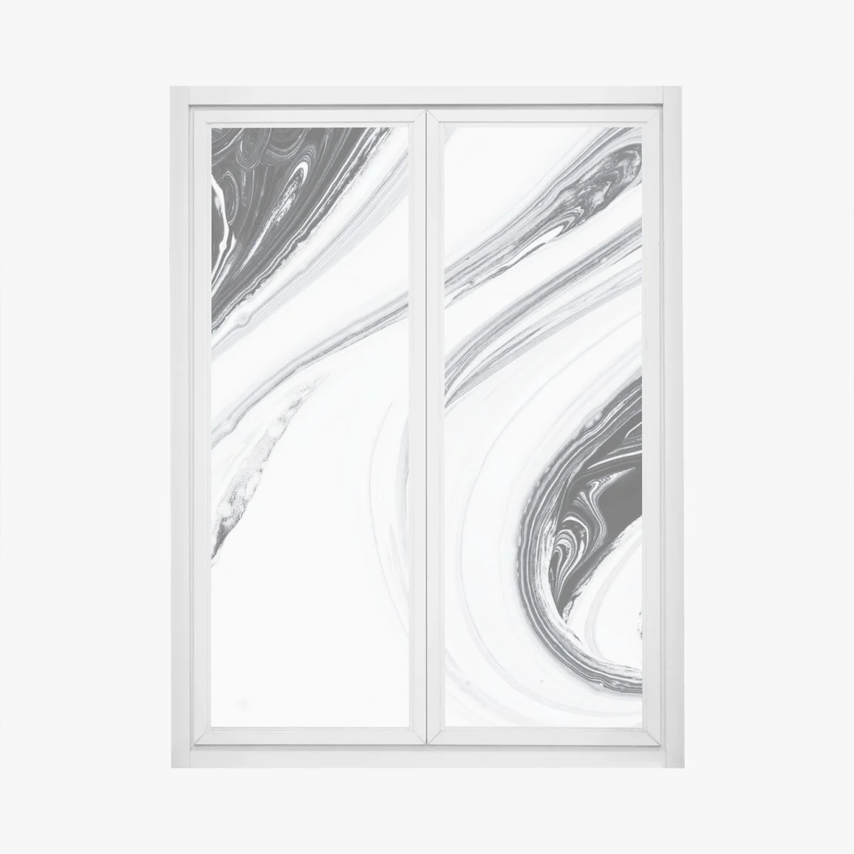 Window decal monochrome marble swirl • Wallissimo® Window decal monochrome marble swirl • Wallissimo®