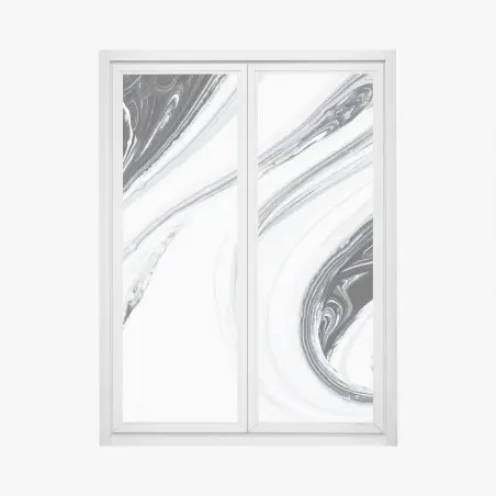 Window decal monochrome marble swirl • Wallissimo®