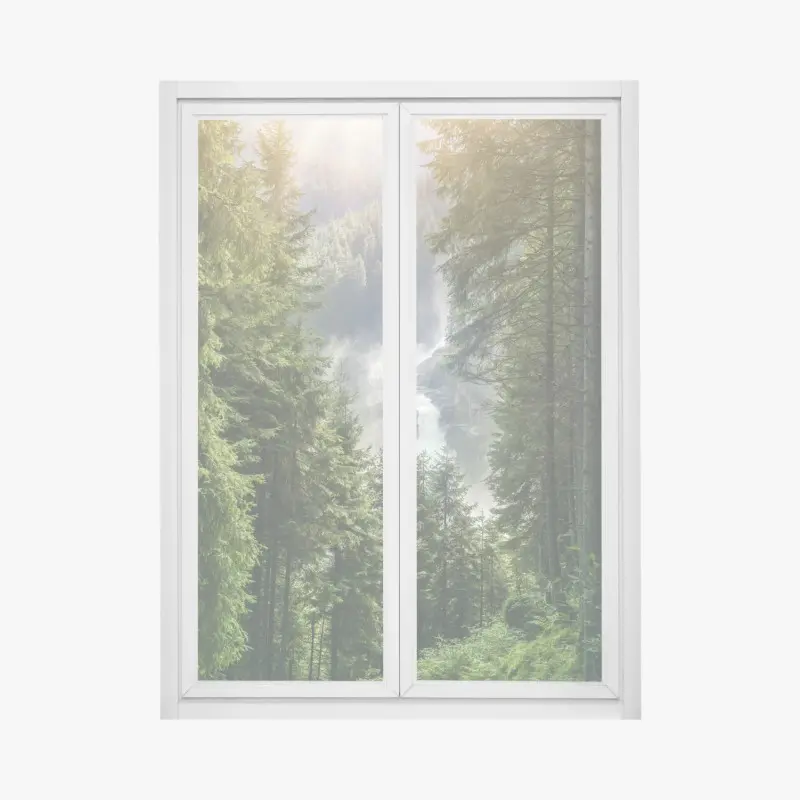 Window decal Krimml waterfalls, lush alpine forest