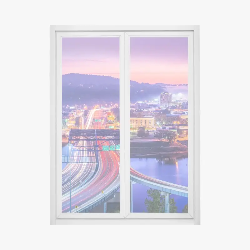 Window decal Charleston skyline at dawn