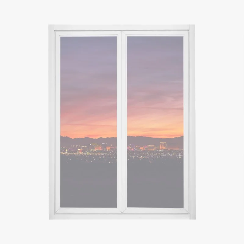 Window decal Las Vegas skyline at dusk panorama