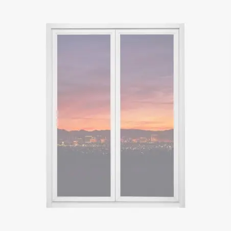 Window decal Las Vegas skyline at dusk panorama • Wallissimo®