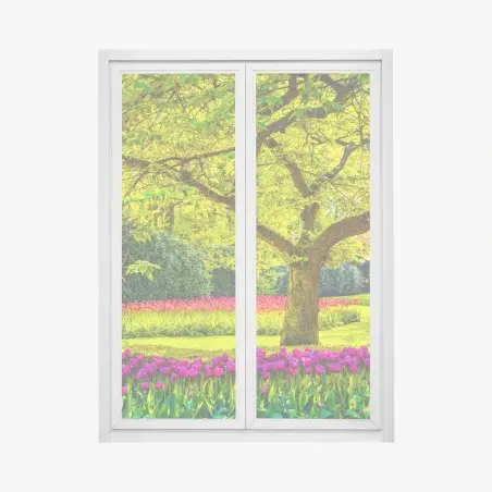 Window decal vibrant tulip garden at Keukenhof • Wallissimo®