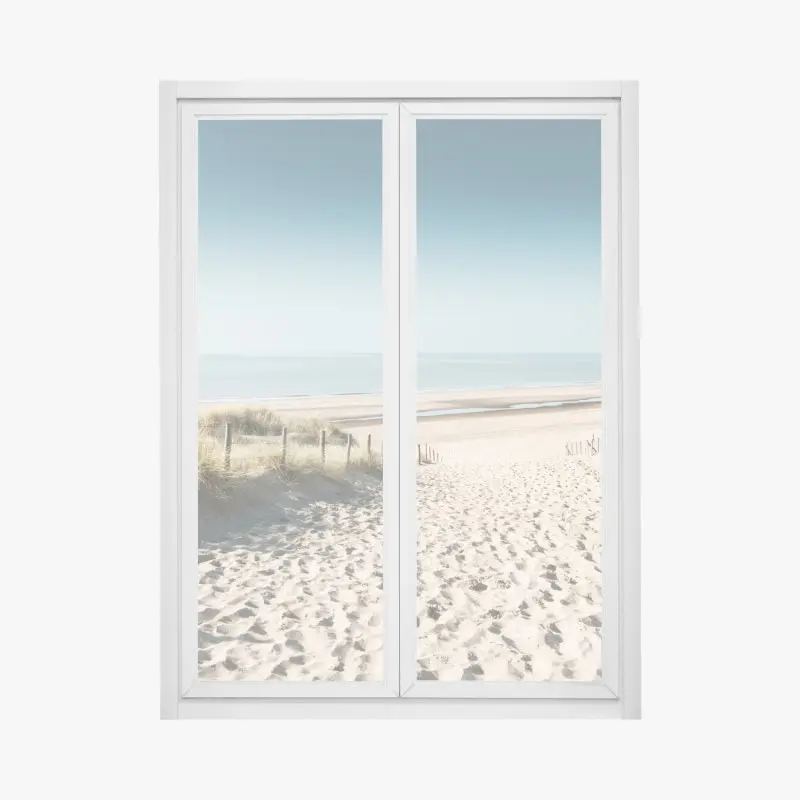 Window decal sandy dunes at Noordwijk coast