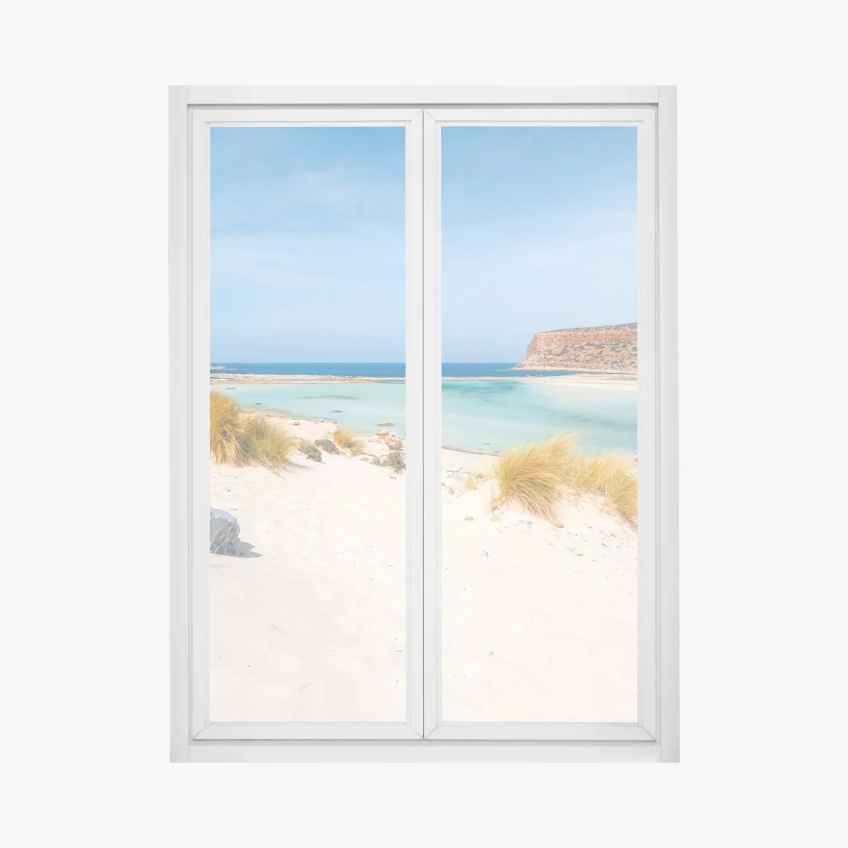 Window decal balos beach lagoon, Crete: turquoise serenity • Wallissimo® Window decal balos beach lagoon, Crete: turquoise serenity • Wallissimo®