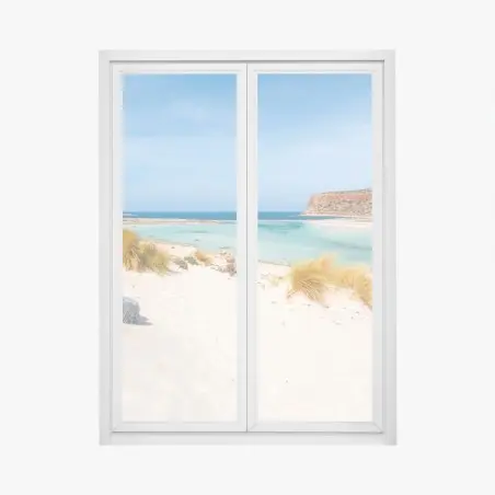 Window decal balos beach lagoon, Crete: turquoise serenity • Wallissimo®