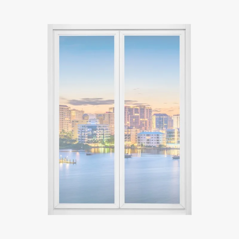 Window decal Sarasota dawn skyline over the bay
