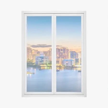 Window decal Sarasota dawn skyline over the bay • Wallissimo®