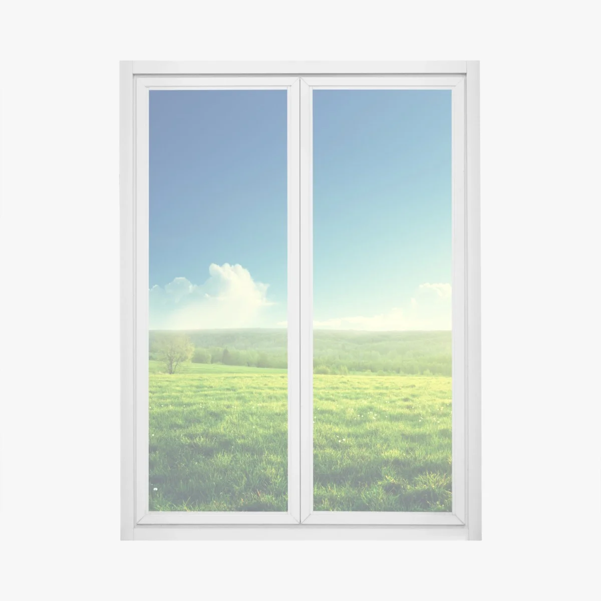 Window decal sunlit spring meadow at sunset ⁕ Wallissimo® Window decal sunlit spring meadow at sunset ⁕ Wallissimo®