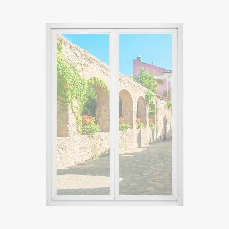 Window decal sunlit arches in Ravello
