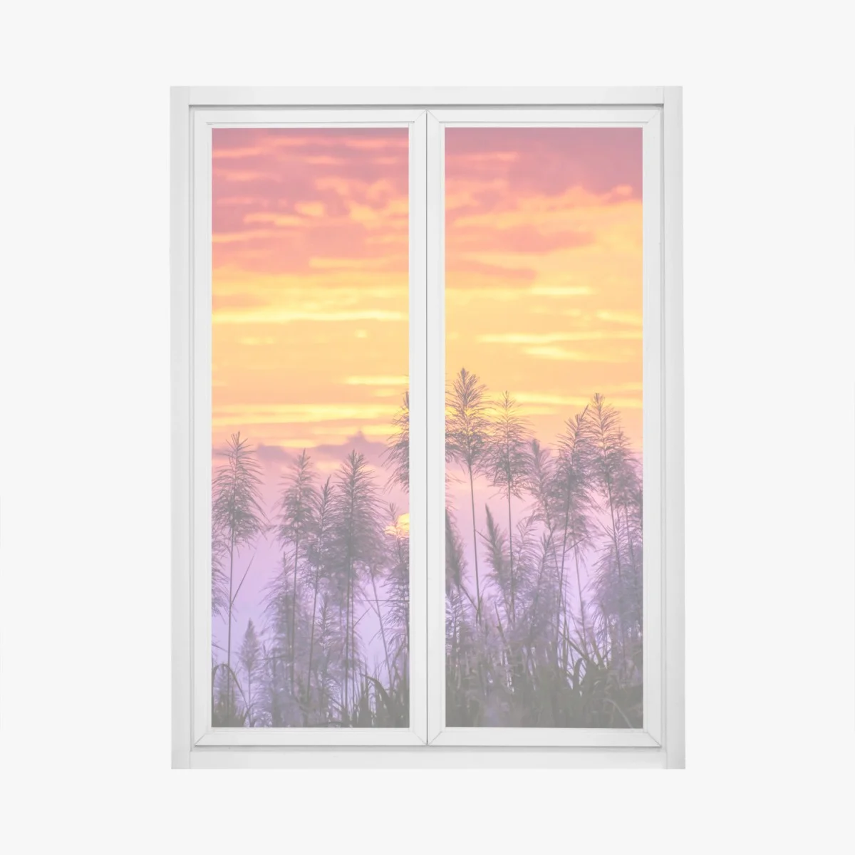 Window decal golden sunset over wild grasses ⁕ Wallissimo® Window decal golden sunset over wild grasses ⁕ Wallissimo®