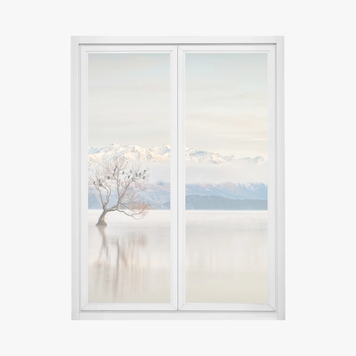Window decal solitary tree on Lake Wanaka ⁕ Wallissimo® Window decal solitary tree on Lake Wanaka ⁕ Wallissimo®
