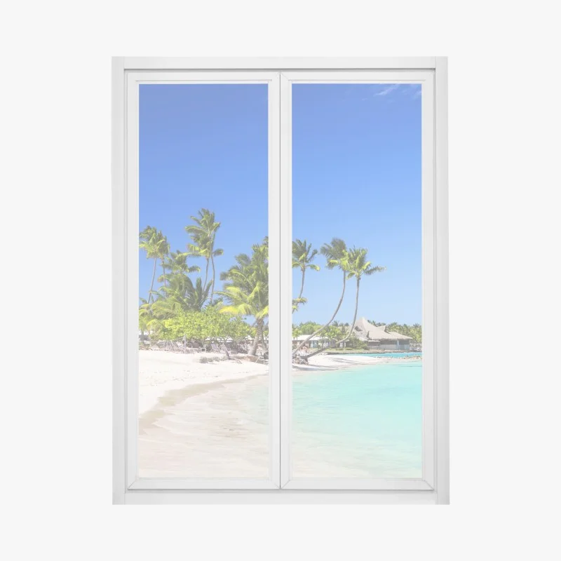 Window decal tropical beach in Cap Cana