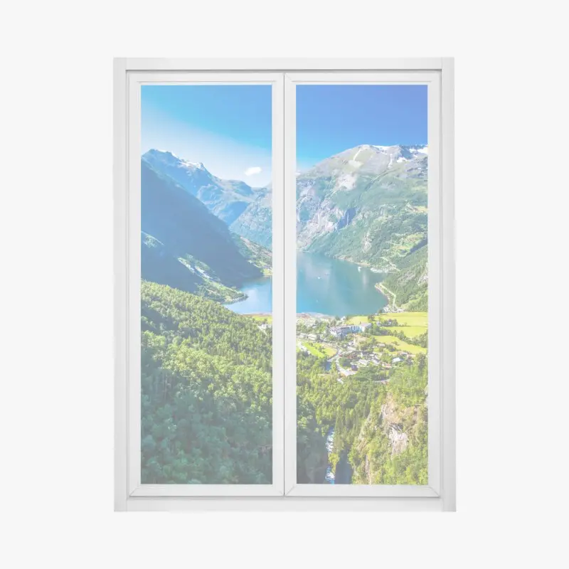 Window decal Geirangerfjord mountain panorama