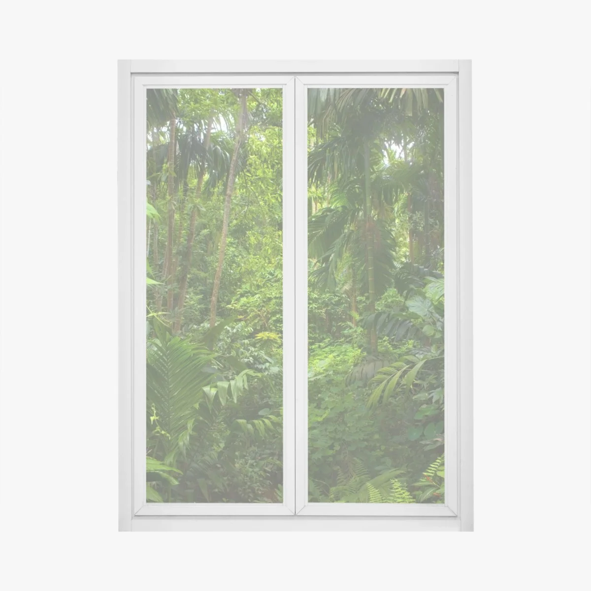 Window decal lush tropical jungle canopy • Wallissimo® Window decal lush tropical jungle canopy • Wallissimo®
