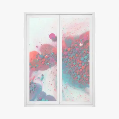 Window decal vibrant marbled color burst • Wallissimo®