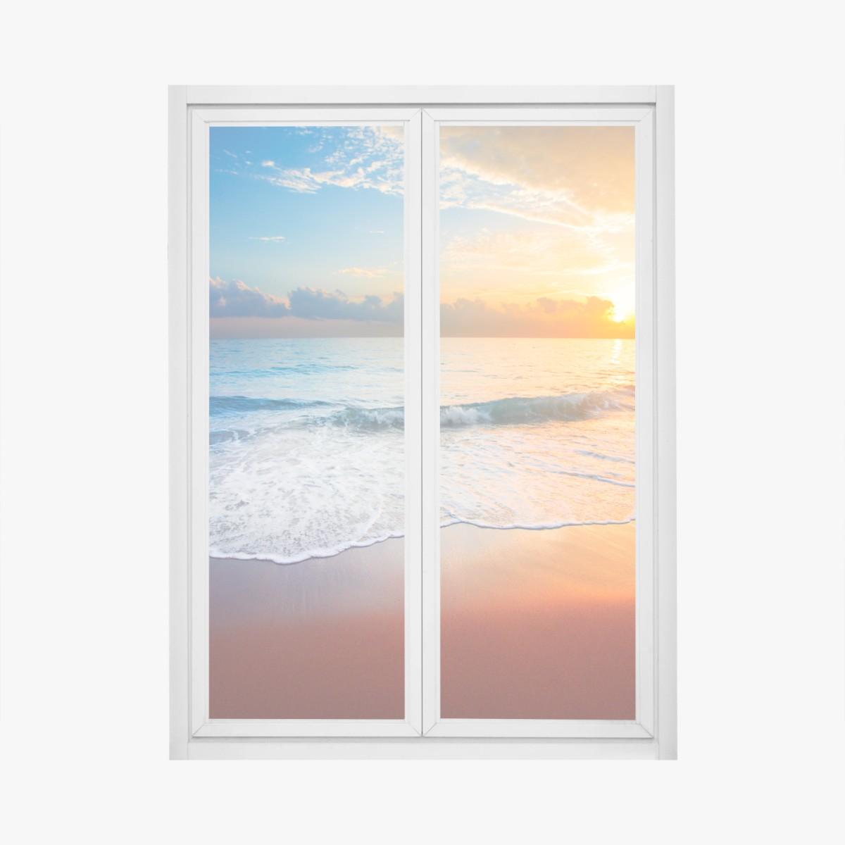Window decal serene sunset over the ocean • Wallissimo® Window decal serene sunset over the ocean • Wallissimo®