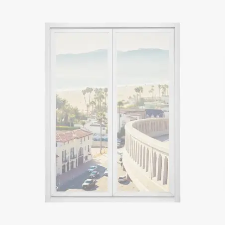 Window decal Santa Monica beachside panorama • Wallissimo®