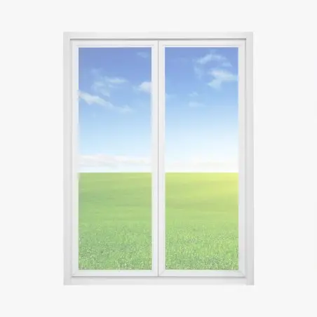 Window decal sunlit green meadow at sunrise • Wallissimo®