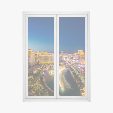 Window decal Las Vegas skyline at night • Wallissimo®