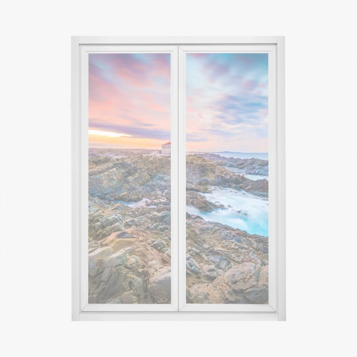 Window decal sunset at Favaritx lighthouse, Minorca • Wallissimo® Window decal sunset at Favaritx lighthouse, Minorca • Wallissimo®