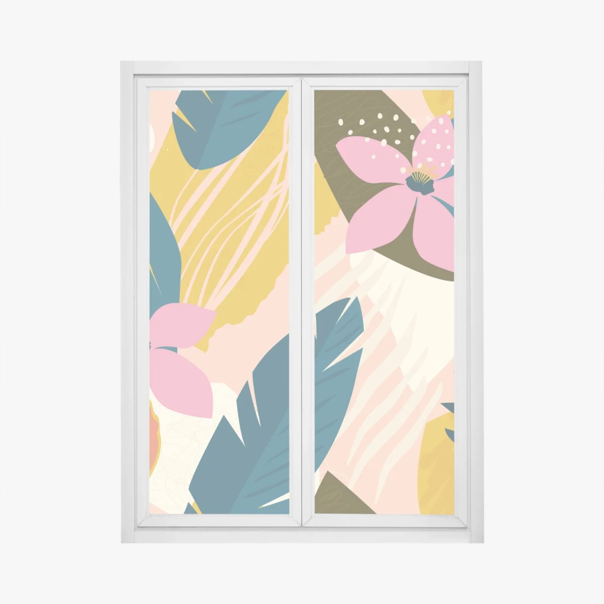 Window decal tropical abstract floral artwork ⁕ Wallissimo® Window decal tropical abstract floral artwork ⁕ Wallissimo®