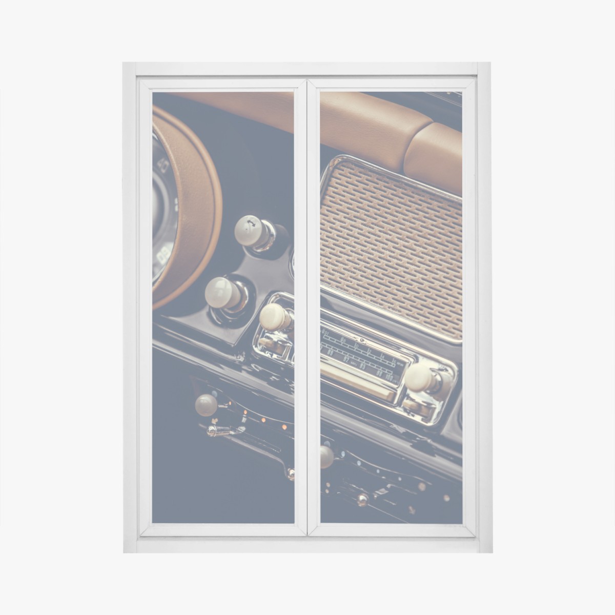 Window decal vintage car dashboard close-up • Wallissimo® Window decal vintage car dashboard close-up • Wallissimo®