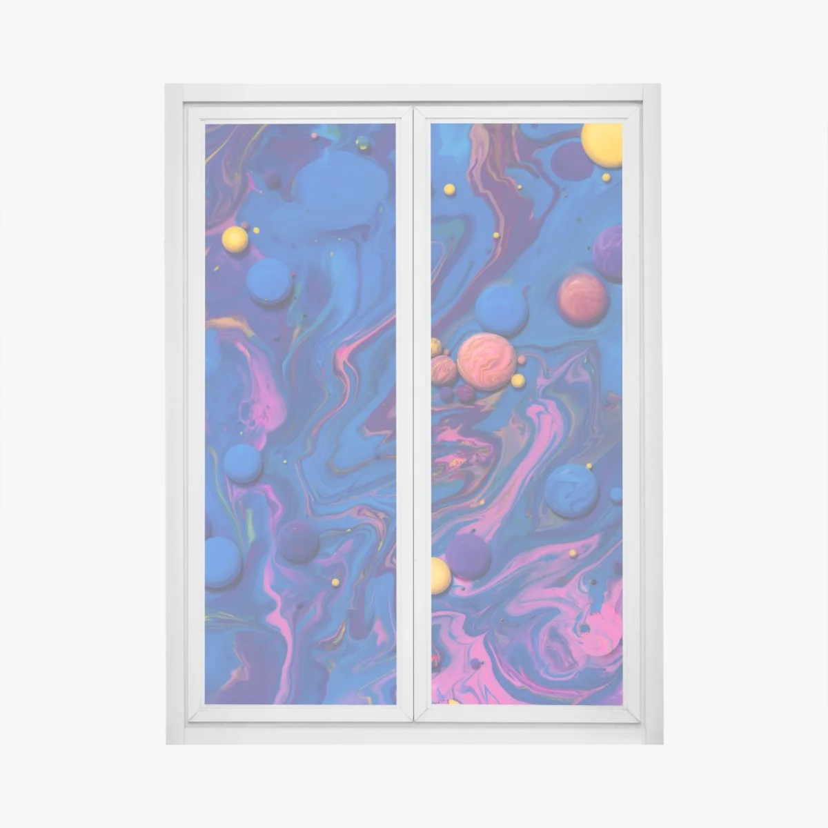 Window decal vibrant cosmic paint swirls ⁕ Wallissimo® Window decal vibrant cosmic paint swirls ⁕ Wallissimo®
