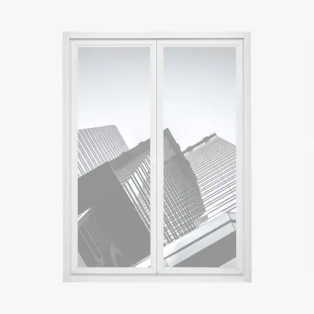 Window decal Hong Kong commercial building close-up • Wallissimo®