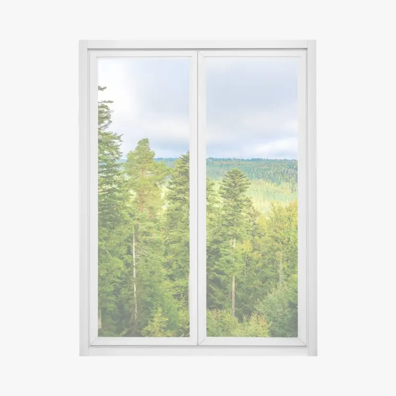 Window decal Black Forest autumn treetop panorama
