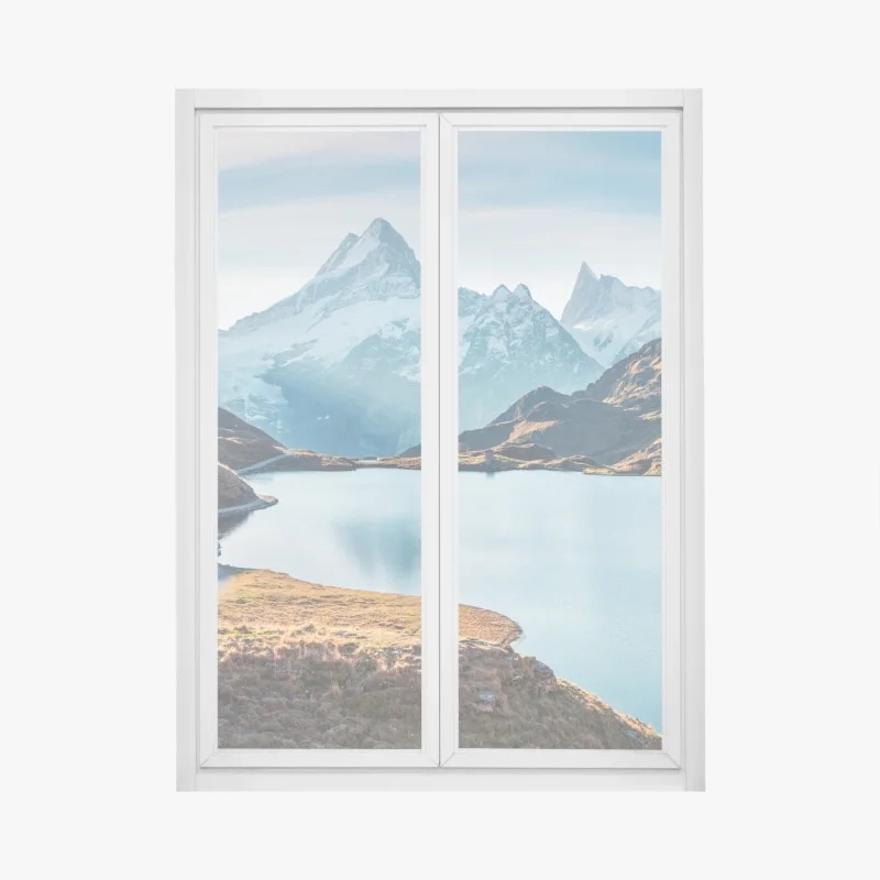 Window decal sunrise over Bachalpsee, Swiss Alps
