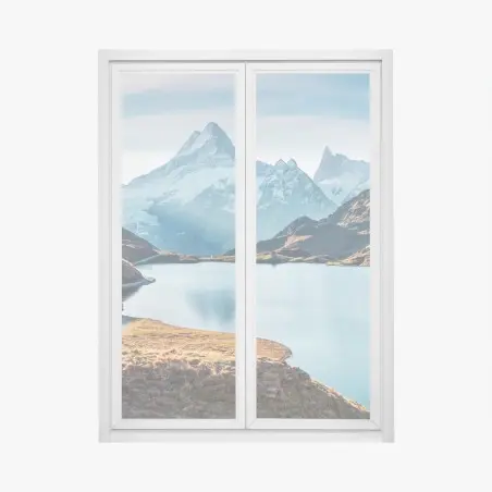 Window decal sunrise over Bachalpsee, Swiss Alps • Wallissimo®