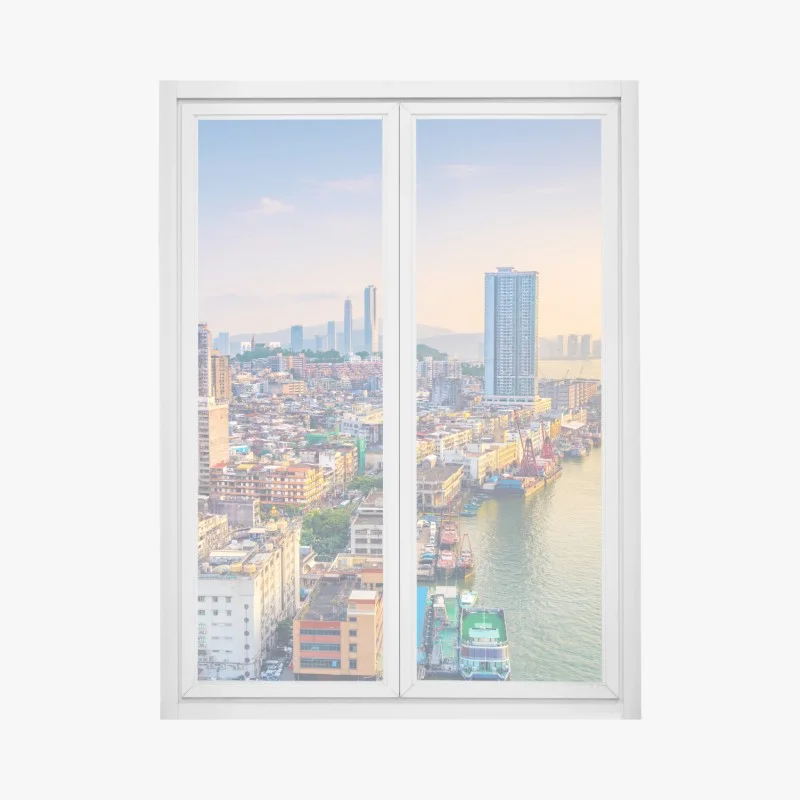 Window decal Macau skyline at sunset