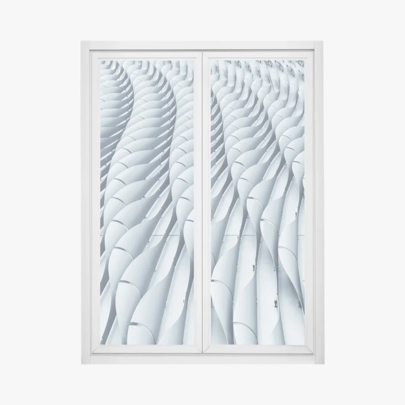 Window decal abstract architectural facade pattern