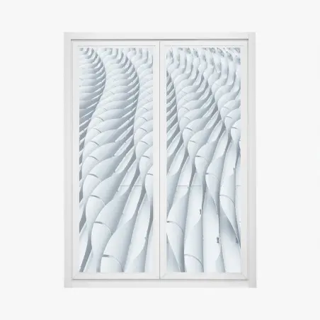 Window decal abstract architectural facade pattern • Wallissimo®