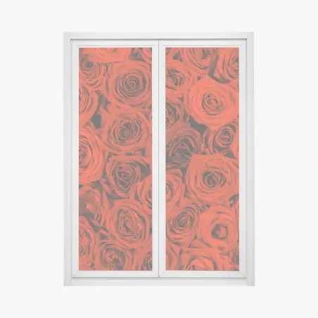 Window decal lush red rose bouquet • Wallissimo®