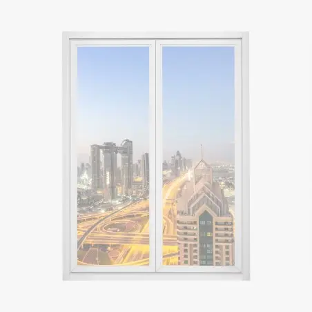 Window decal Dubai skyline at dusk • Wallissimo®