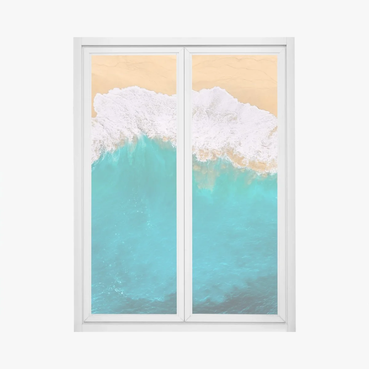 Window decal turquoise waves at Kelingking Beach • Wallissimo® Window decal turquoise waves at Kelingking Beach • Wallissimo®