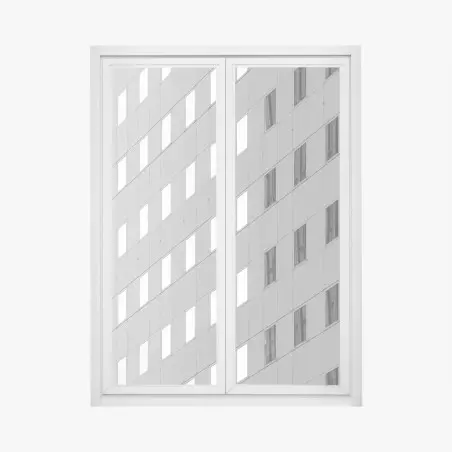 Window decal minimalist architectural facade pattern • Wallissimo®