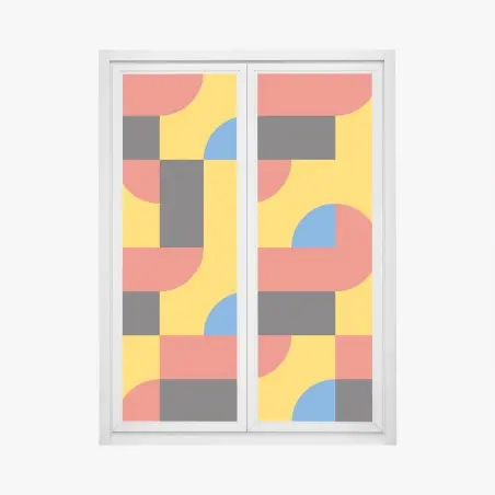 Window decal bold geometric pattern wall art • Wallissimo®