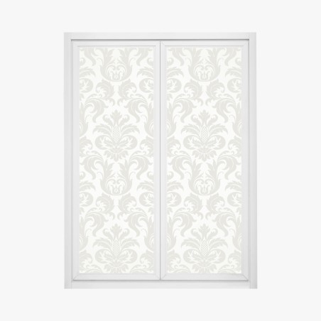 Window decal elegant beige damask pattern • Wallissimo®