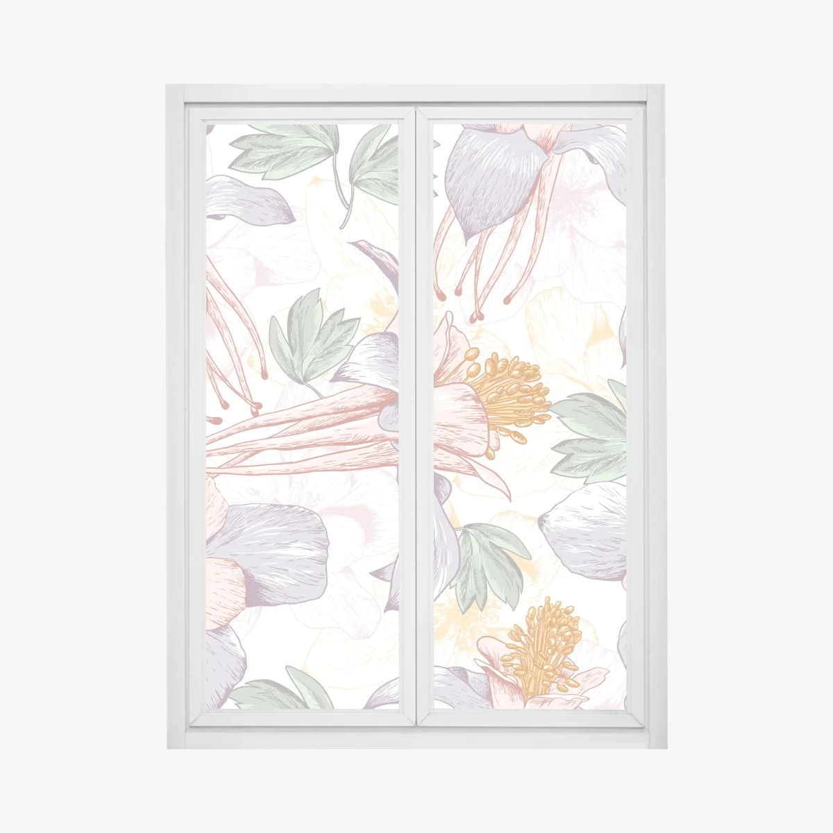 Window decal soft pastel botanical blooms ⁕ Wallissimo® Window decal soft pastel botanical blooms ⁕ Wallissimo®