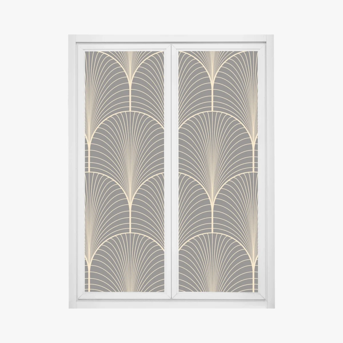 Window decal art deco gold fan pattern ⁕ Wallissimo® Window decal art deco gold fan pattern ⁕ Wallissimo®